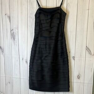 White House black market Elegant Black Sleeveless Dress EVENING gown Party NWT